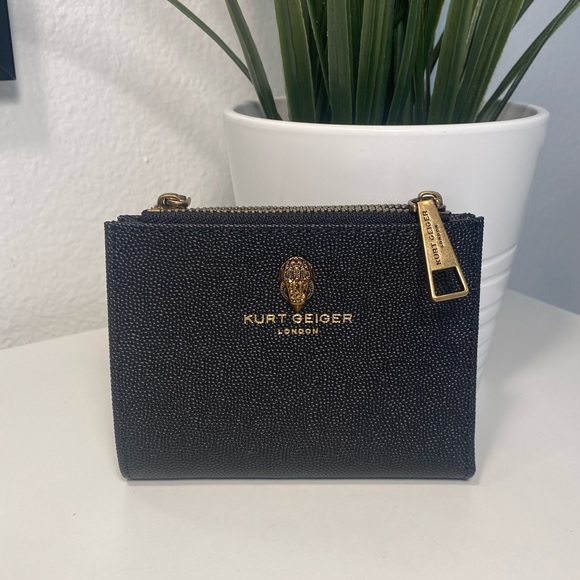 NIB Kurt Geiger Caviar Embossed Leather Mini Wallet - Picture 4 of 14